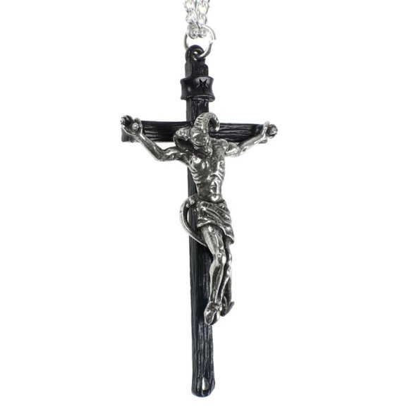 Alchemy Gothic Crucifaustan Pendant Rosary Style Necklace Doctor Faustus NWT - Picture 4 of 6